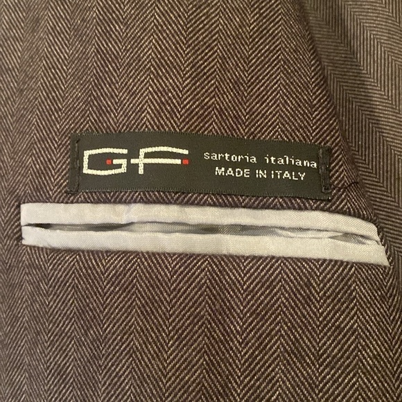 NWT Sartoria Italiana wool cashmere herringbone grey sport coat jacket 44R - Picture 11 of 14